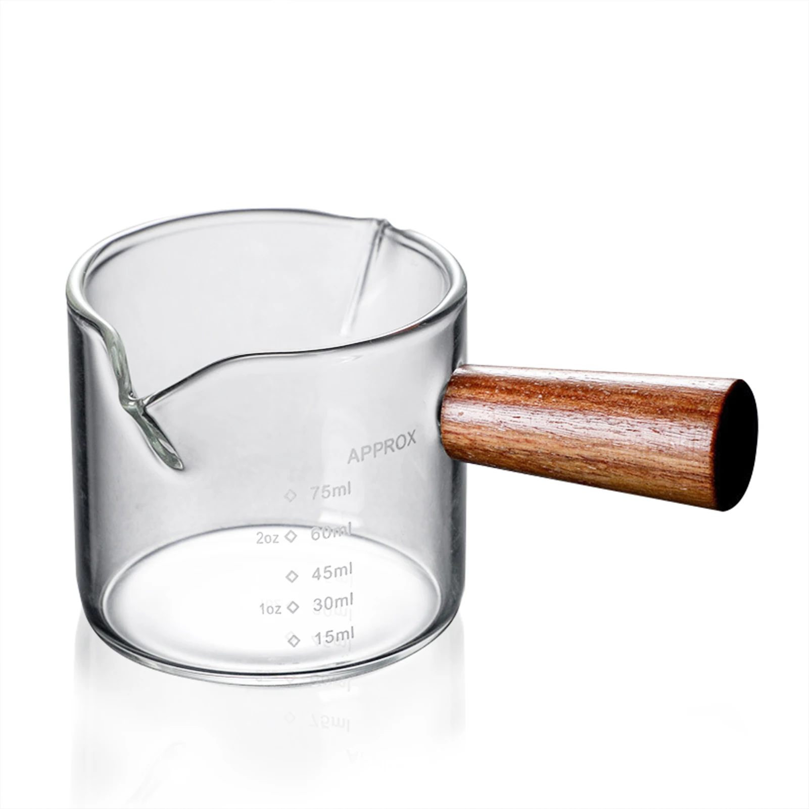 Heat-resistant Glass Measuring Cup with Scale Milks Cup with Wooden Handle High Borosilicate Glass Cups PLDI889
Heat-resistant Glass Measuring Cup with Scale Milks Cup with Wooden Handle High Borosilicate Glass Cups PLDI889