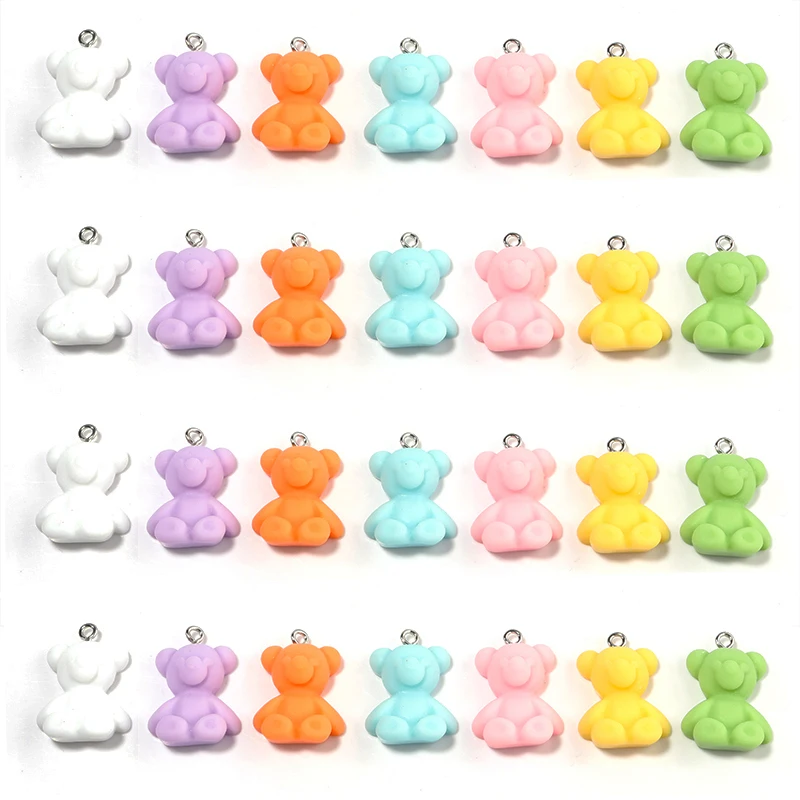 10Pcs/lot 11x20mm 7 Color Colorful Bear Charms Resin Cabochons Matt Gummy Candy Necklace Keychain Pendant DIY Making Accessories
10Pcs/lot 11x20mm 7 Color Colorful Bear Charms Resin Cabochons Matt Gummy Candy Necklace Keychain Pendant DIY Making Accessories