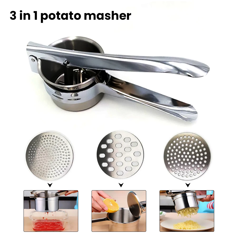Potato Ricer Masher Stainless Steel Vegetable Fruit Press Maker Garlic Presser Kitchen Cooking Tools Fruit Vegetable Tools
Potato Ricer Masher Stainless Steel Vegetable Fruit Press Maker Garlic Presser Kitchen Cooking Tools Fruit Vegetable Tools