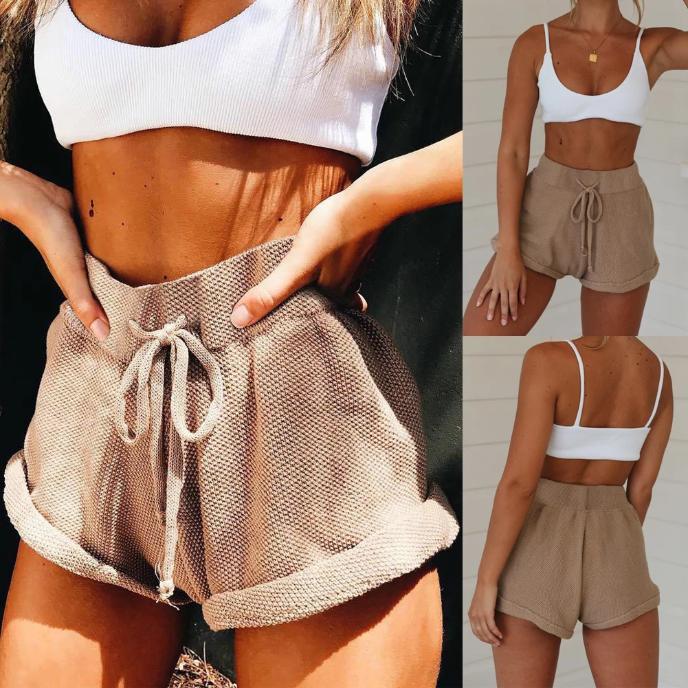 2020 Summer Fashion Women Bandage Loose Shorts High Waist Folded Solid Short Trousers Casual Tie Belt Shorts Bottoms
2020 Summer Fashion Women Bandage Loose Shorts High Waist Folded Solid Short Trousers Casual Tie Belt Shorts Bottoms