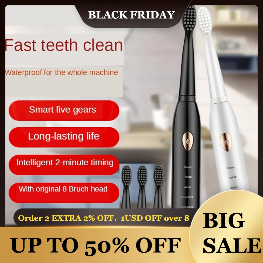 Powerful Ultrasonic Sonic Electric Toothbrush USB Charge Rechargeable Tooth Brushes Washable Electronic Whitening Teeth Brush
Powerful Ultrasonic Sonic Electric Toothbrush USB Charge Rechargeable Tooth Brushes Washable Electronic Whitening Teeth Brush