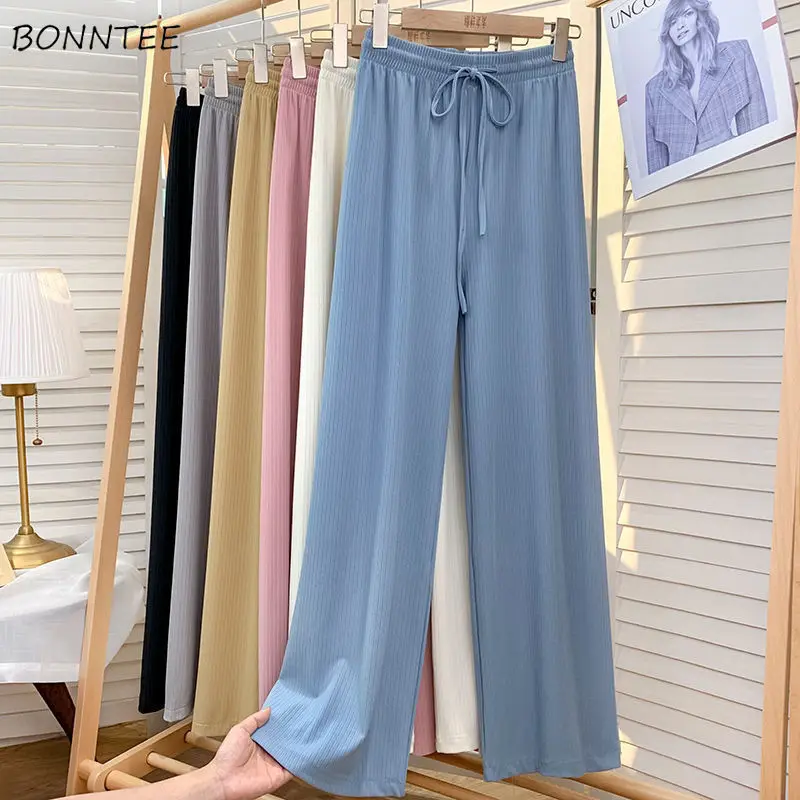 Pants Women Summer New Fashion Solid All-match Leisure High Waist Korean Style Elegant Wide Leg Soft Ins Simple Female Trousers
Pants Women Summer New Fashion Solid All-match Leisure High Waist Korean Style Elegant Wide Leg Soft Ins Simple Female Trousers