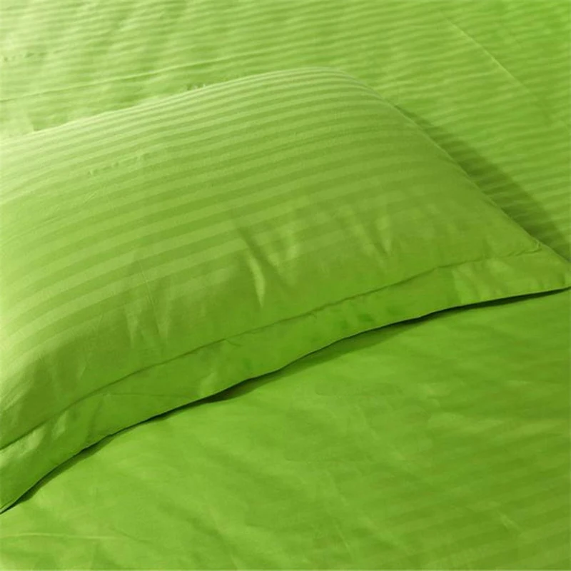 

Green Bedroom Home Hotel Cotton Satin Stripe Single Pillowcases Bed Pillow Case Pillow Sack Pillow Cover Pillowslip 48x74cm