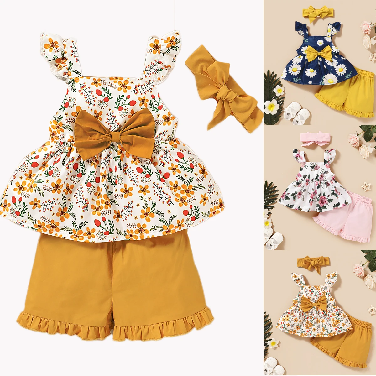Kids Newborn Baby Girl Summer Clothes Set Floral Printed Crop Tops T-shirt + Shorts Pants Outfits Korean Fashion Clothes 
Kids Newborn Baby Girl Summer Clothes Set Floral Printed Crop Tops T-shirt + Shorts Pants Outfits Korean Fashion Clothes