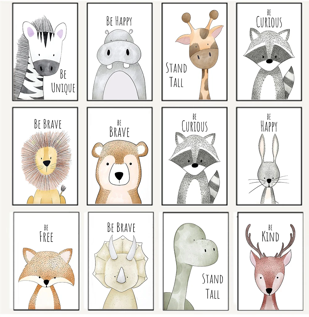 Cartoon animal decorative wall painting children's art poster canvas home kindergarten decoration picture frame hanging painting
Cartoon animal decorative wall painting children's art poster canvas home kindergarten decoration picture frame hanging painting