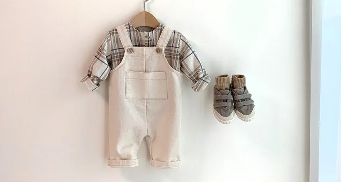 Spring and Autumn Baby Plaid Shirt Top Infant Casual Overall Set Two-Piece Set toddler boy clothes
Spring and Autumn Baby Plaid Shirt Top Infant Casual Overall Set Two-Piece Set toddler boy clothes