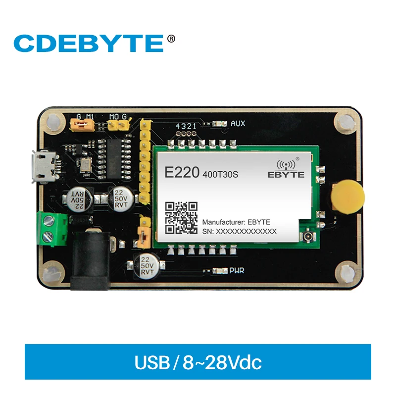 LLCC68 LoRa Test Board Kits 433MHz Wireless Transmitter Receiver Rf Module E220-400TBH-01 E220-400T30S 30dBm SMD IoT Smart Home
LLCC68 LoRa Test Board Kits 433MHz Wireless Transmitter Receiver Rf Module E220-400TBH-01 E220-400T30S 30dBm SMD IoT Smart Home
