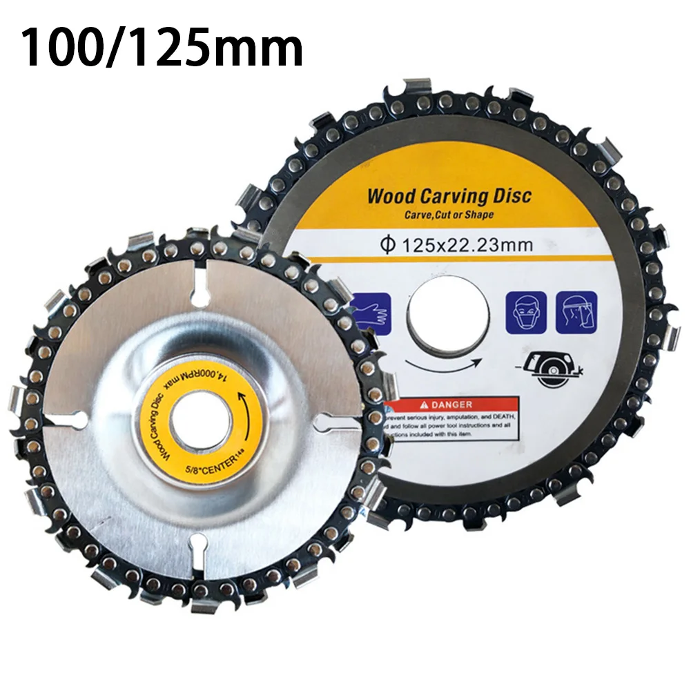 100/125mm Chain Grinder Chain Saws Disc Woodworking Tool Multi-Functional Wood Carving Disc Angle Grinding Carving Tool
100/125mm Chain Grinder Chain Saws Disc Woodworking Tool Multi-Functional Wood Carving Disc Angle Grinding Carving Tool