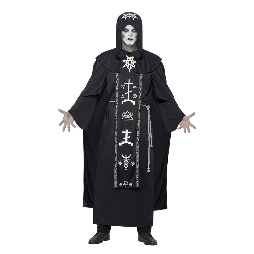 Halloween Wizard Vampire Cosplay Couple Priest Costume Vintage Medieval Robe Belt Hat Set Stage Acting Costumes Ancient Clothing
Halloween Wizard Vampire Cosplay Couple Priest Costume Vintage Medieval Robe Belt Hat Set Stage Acting Costumes Ancient Clothing