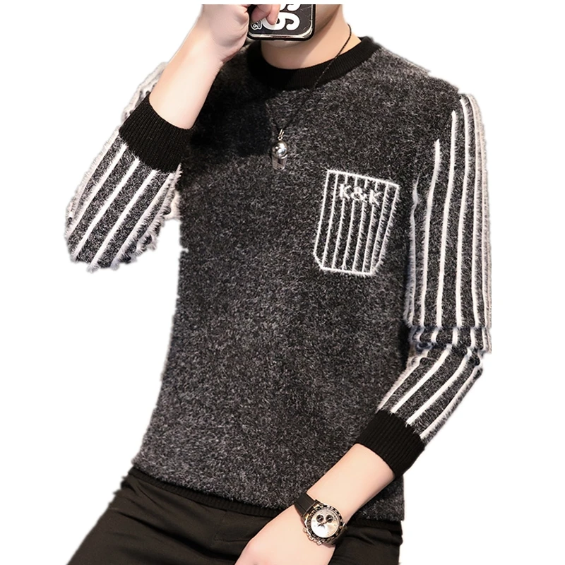 Men's Knitted Sweater Cashmere Wool Winter stripe Sweater Men Round neck Pullover Man Swetry Pull Col Roul Homme
Men's Knitted Sweater Cashmere Wool Winter stripe Sweater Men Round neck Pullover Man Swetry Pull Col Roul Homme