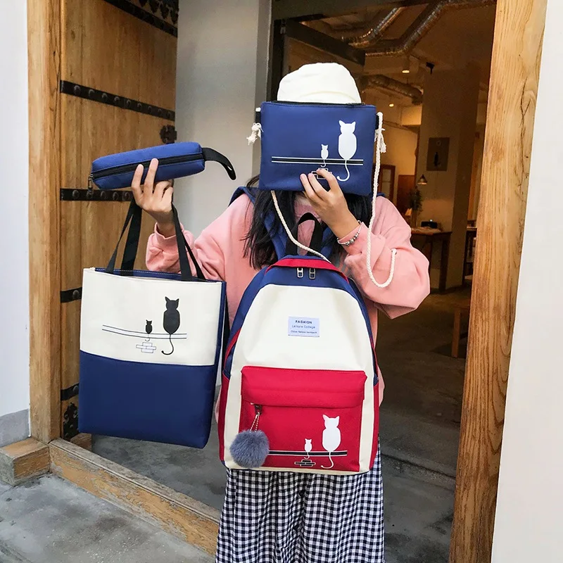 4 set School Bags for Teenage Girls Kids Children Student Backpack Travel Teen Shoulder Bag Child Schoolbag New Women backpack
4 set School Bags for Teenage Girls Kids Children Student Backpack Travel Teen Shoulder Bag Child Schoolbag New Women backpack