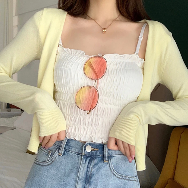 Tube Tops new solid color pleated thread Women's Intimates outer wear seamless underwear sexy thin shoulder strap Women's bra
Tube Tops new solid color pleated thread Women's Intimates outer wear seamless underwear sexy thin shoulder strap Women's bra