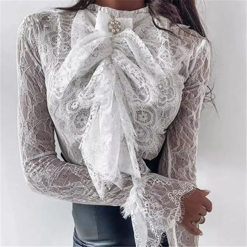 2019 New Women Fashion Summer Lace Floral Tops Blouse Long Sleeve Lace Shirts Women Female Crew Neck Casual Tops Shirt Female
2019 New Women Fashion Summer Lace Floral Tops Blouse Long Sleeve Lace Shirts Women Female Crew Neck Casual Tops Shirt Female