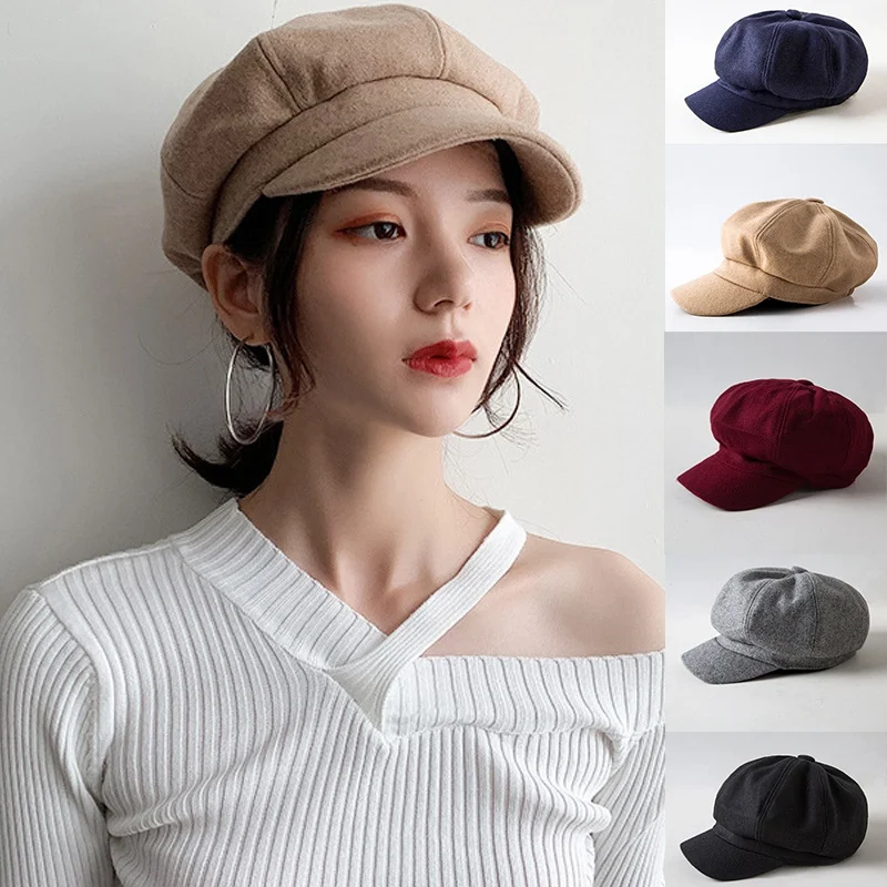 Autumn Winter Hats for Women Solid Plain Octagonal Newsboy Cap Men Ladies Casual Wool Hat Winter Beret Women Painter Caps
Autumn Winter Hats for Women Solid Plain Octagonal Newsboy Cap Men Ladies Casual Wool Hat Winter Beret Women Painter Caps