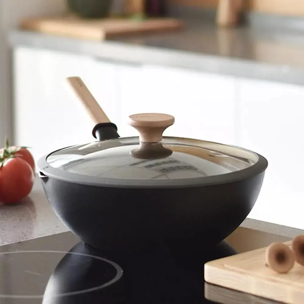 Youpin Non-stick Cooking Frying Pans With Wooden Aluminum Non-stick Cooking Pan Easy Clean Kitchen Explosion Proof Fall Proof
Youpin Non-stick Cooking Frying Pans With Wooden Aluminum Non-stick Cooking Pan Easy Clean Kitchen Explosion Proof Fall Proof