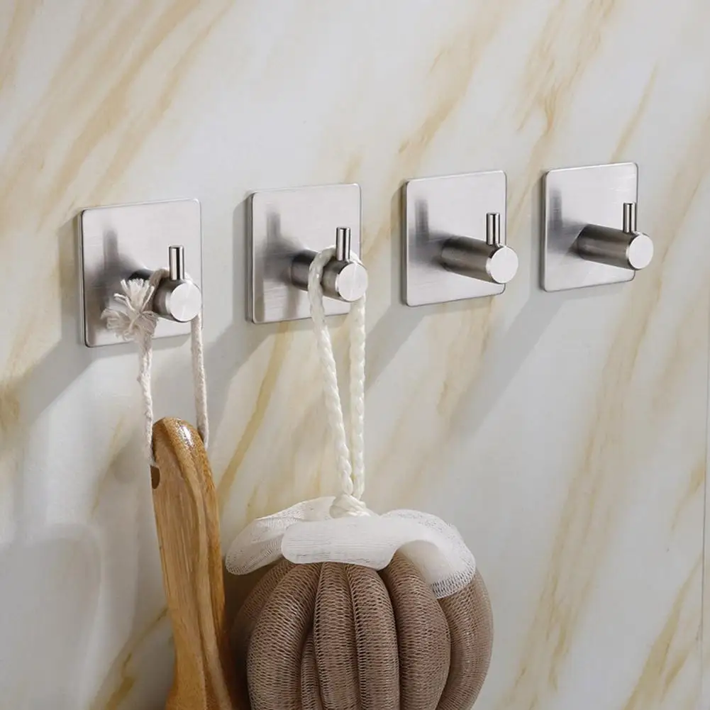Bathroom Accessories Wall Hooks Steel Sticker Adhesive Clothes Coat Hat Hanger Bathroom Rustproof Towel Hook 4PCS
Bathroom Accessories Wall Hooks Steel Sticker Adhesive Clothes Coat Hat Hanger Bathroom Rustproof Towel Hook 4PCS