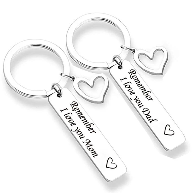 

Remember I Love You Mom Dad Key Chain Thanks Mom and Dad Present Mothers Day Gift Fathers Day Gifts Party Favors