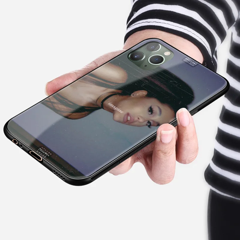 Ariana Grande эстетика мягкий силиконовый стеклянный чехол для телефона iPhone 6 6s 7 8 Plus X XR