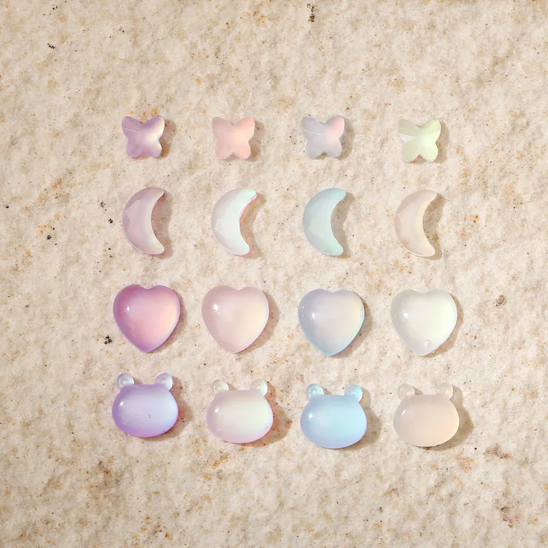 Kawaii 50Pcs Glow In Dark Nail Rhinestones Kawaii Mixed Size Resin Bear,Moon,Heart Flatback Luminous Nail Tips Decoration
Kawaii 50Pcs Glow In Dark Nail Rhinestones Kawaii Mixed Size Resin Bear,Moon,Heart Flatback Luminous Nail Tips Decoration
