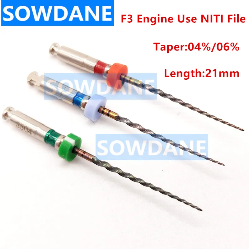 5pcs/pack Dental Endodontic NITI Rotary File F3 Engine Use NITI File Files Taper 04/06 Autoclavable 134°C
5pcs/pack Dental Endodontic NITI Rotary File F3 Engine Use NITI File Files Taper 04/06 Autoclavable 134°C