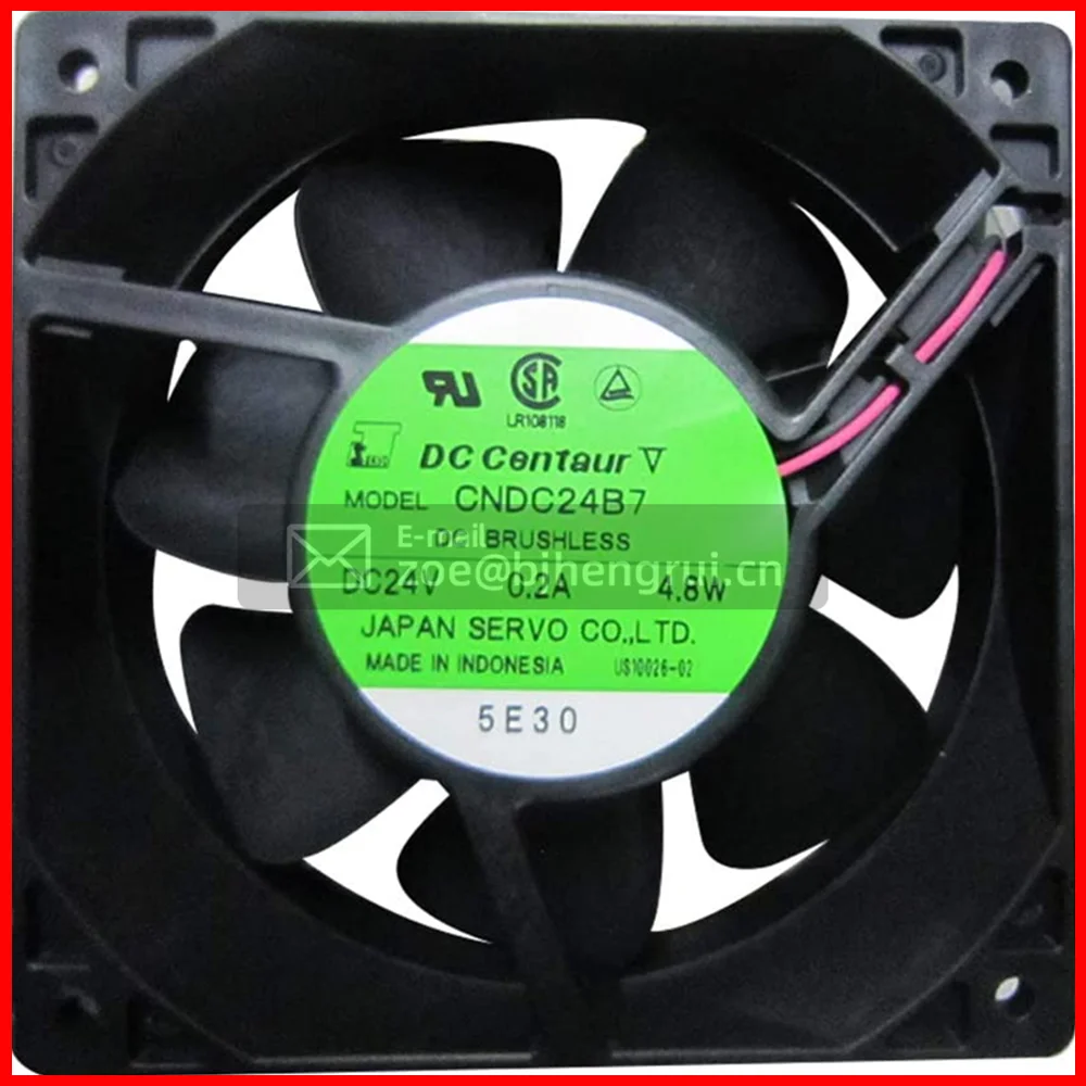 Japan Original Authentic Servo CNDC24B7 12038 120*120*38mm 24VDC 0.2A 4.8W 99CFM 2650RPM 40dB Axial Cooling Fan
Japan Original Authentic Servo CNDC24B7 12038 120*120*38mm 24VDC 0.2A 4.8W 99CFM 2650RPM 40dB Axial Cooling Fan