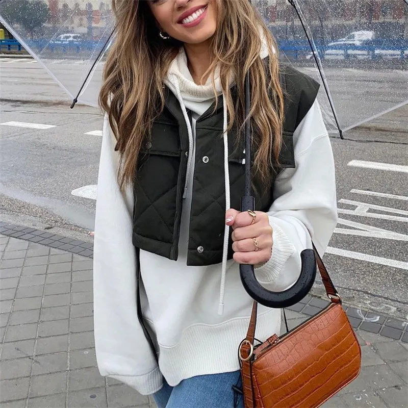 Vest Women Army Green Sleeveless Jacket +Long Sleeve Shirt 2021 Fashion Waistcoat Streetwear Tops Sold Separately
Vest Women Army Green Sleeveless Jacket +Long Sleeve Shirt 2021 Fashion Waistcoat Streetwear Tops Sold Separately