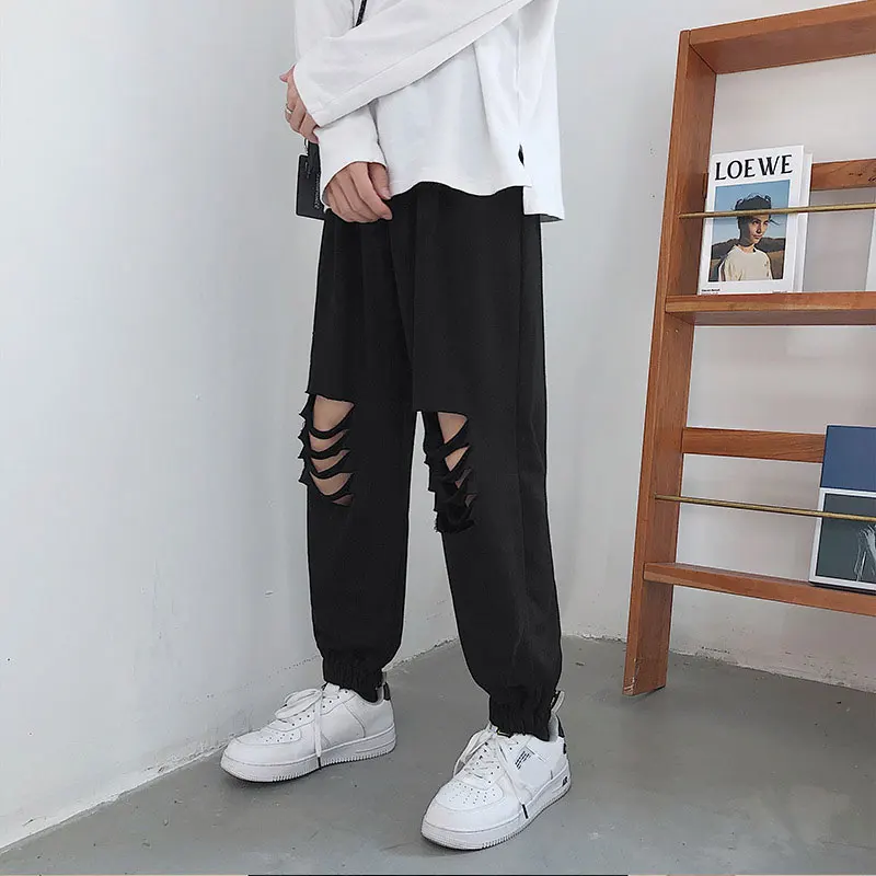 Осенние и весенние рваные брюки длиной до щиколотки, леггинсы для студентов, длинные брюки, мужская одежда
Осенние и весенние рваные брюки длиной до щиколотки, леггинсы для студентов, длинные брюки, мужская одежда