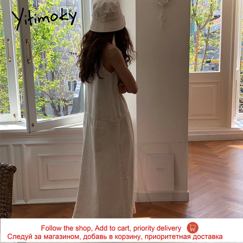 Yitimoky Vintage Woman Dress O-Neck Sleeveless Summer Fashion New Multi-pocket Simple Out Wear Casual Straight Denim Dresses
Yitimoky Vintage Woman Dress O-Neck Sleeveless Summer Fashion New Multi-pocket Simple Out Wear Casual Straight Denim Dresses