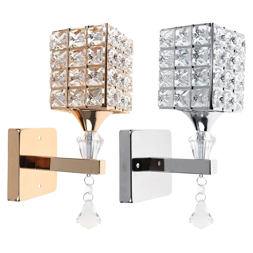Modern Decorative Crystal Wall Light, Metal Bedside LED Wall Lamp Sconce for Home Room Decors E26/E27 Bulbs, Bulb NOT Included
Modern Decorative Crystal Wall Light, Metal Bedside LED Wall Lamp Sconce for Home Room Decors E26/E27 Bulbs, Bulb NOT Included