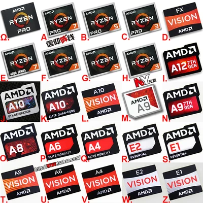 

Original AMD FX A10 A8 Ryzen Ryzen R7 R5 R3 CPU computer sticker notebook label