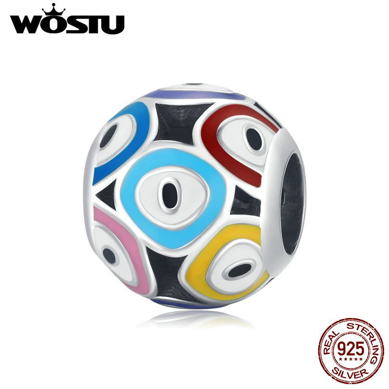 WOSTU 925 Sterling Silver Rainbow Colorful Demon Eyes Charm Bead Pendant Fit Original Bracelet Necklace For Women Jewelry CTC585
WOSTU 925 Sterling Silver Rainbow Colorful Demon Eyes Charm Bead Pendant Fit Original Bracelet Necklace For Women Jewelry CTC585