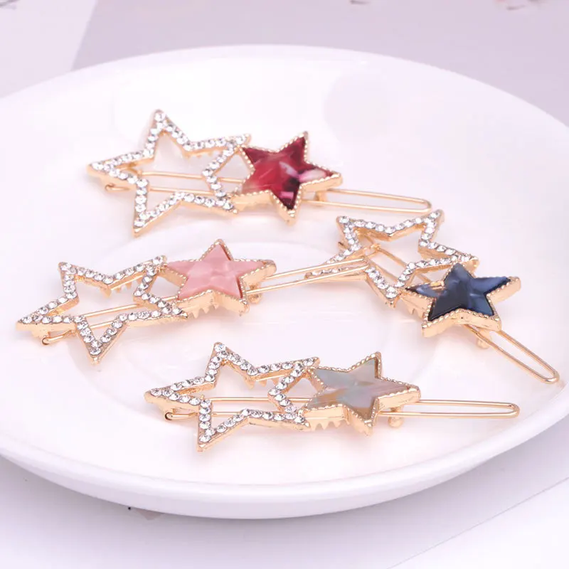 New Korean Hairpin Women's Cute Pentagram Bang Clip For Women Geometric Barrettes Headwear Girls Sweet Hairclip Hair Accessories
New Korean Hairpin Women's Cute Pentagram Bang Clip For Women Geometric Barrettes Headwear Girls Sweet Hairclip Hair Accessories
