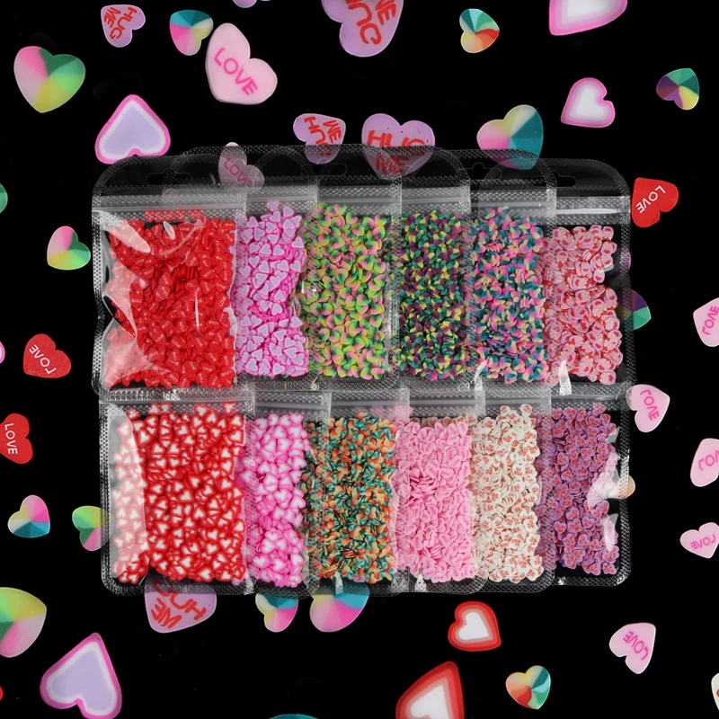 Polymer Clay Slices Sequins For Nail Design Valentines Love Heart Flakes Nail Decorations Polish Manicure Nail Art Accessories
Polymer Clay Slices Sequins For Nail Design Valentines Love Heart Flakes Nail Decorations Polish Manicure Nail Art Accessories