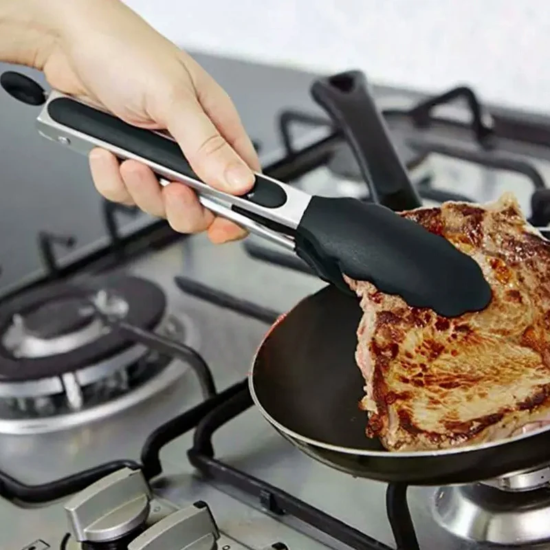 2Pcs Kitchen Silicone Tongs Barbecue Cooking Tongs Stainless Steel Food Serving Tongs Bread Salad Meat Tongs Clamp Cooking Tools
2Pcs Kitchen Silicone Tongs Barbecue Cooking Tongs Stainless Steel Food Serving Tongs Bread Salad Meat Tongs Clamp Cooking Tools