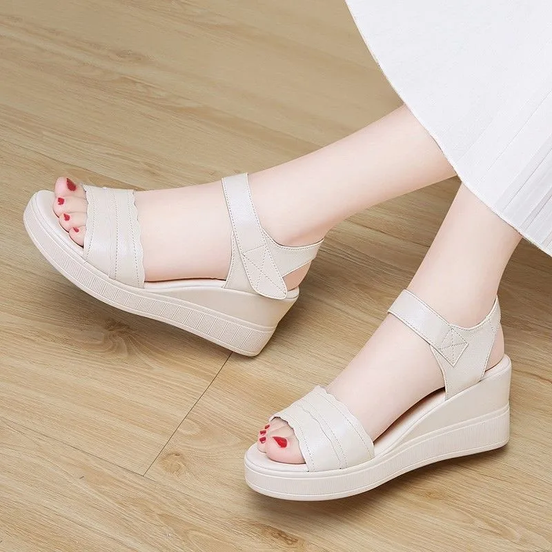 Women Sandals Platform Shoes Flat Wedges Open-Toe Summer High Heels Female Fish Mouth Fashion Casual Woman Beach Sandals
Women Sandals Platform Shoes Flat Wedges Open-Toe Summer High Heels Female Fish Mouth Fashion Casual Woman Beach Sandals