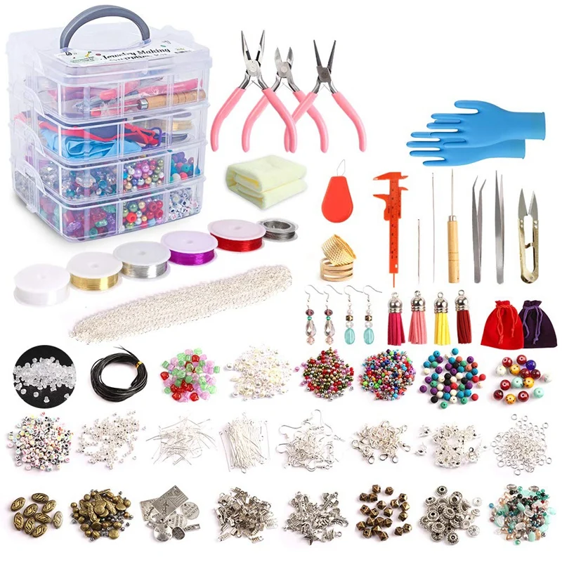 Kili Jewelry Making Kit, Jewelry Making Supplies Includes Jewelry Beads,Charms, Findings, Beads Wire for Bracelet, Necklace, Ear
Kili Jewelry Making Kit, Jewelry Making Supplies Includes Jewelry Beads,Charms, Findings, Beads Wire for Bracelet, Necklace, Ear