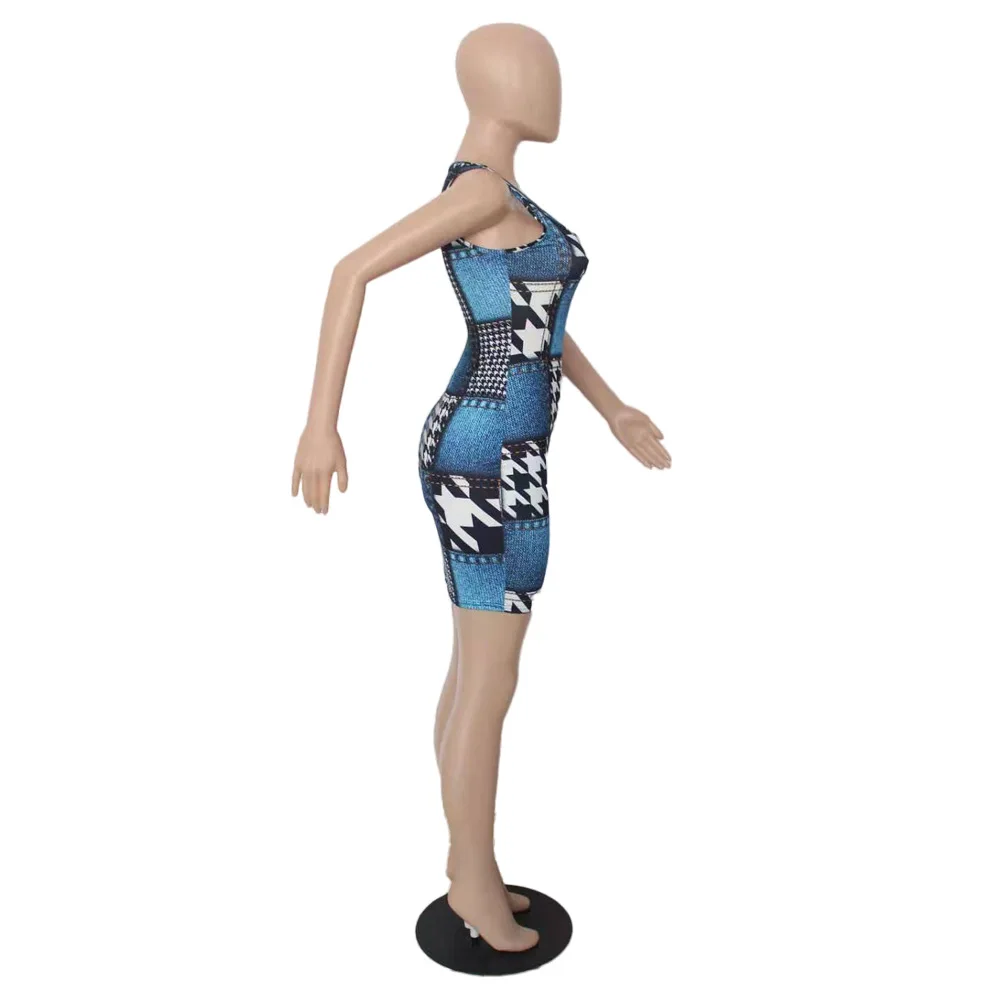 Patchwork Dress O-Neck Sleevesless Slim Package Buttocks Chic Party Casual Fashion Women Mini Clothes
Patchwork Dress O-Neck Sleevesless Slim Package Buttocks Chic Party Casual Fashion Women Mini Clothes