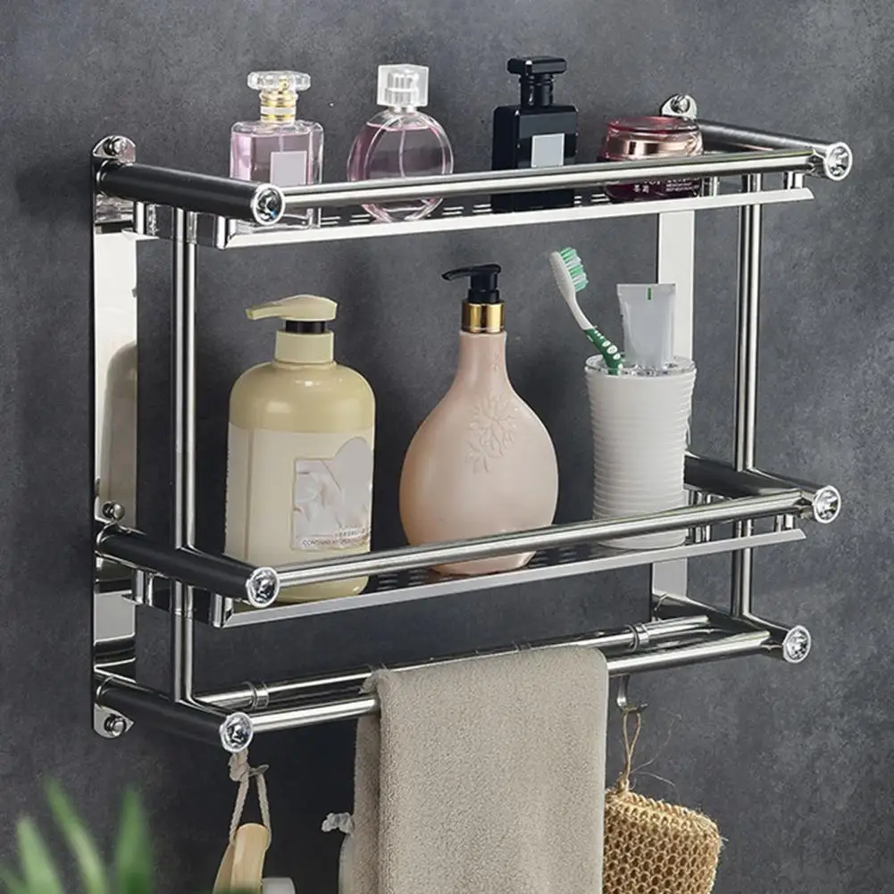 1 Set Storage Rack Hollow Design Double Layer Stainless Steel Height Increase Quick Drainage Storage Shelf for Home
1 Set Storage Rack Hollow Design Double Layer Stainless Steel Height Increase Quick Drainage Storage Shelf for Home