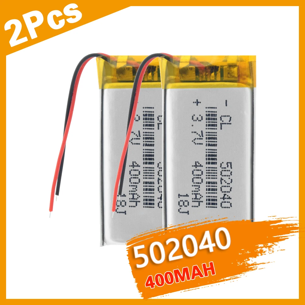 2PCS Rechargeable lithium polymer batteries 502040 3.7 V 400 mah With PCB For GPS navigator MP5 GPS Bluetooth Speaker headset
2PCS Rechargeable lithium polymer batteries 502040 3.7 V 400 mah With PCB For GPS navigator MP5 GPS Bluetooth Speaker headset