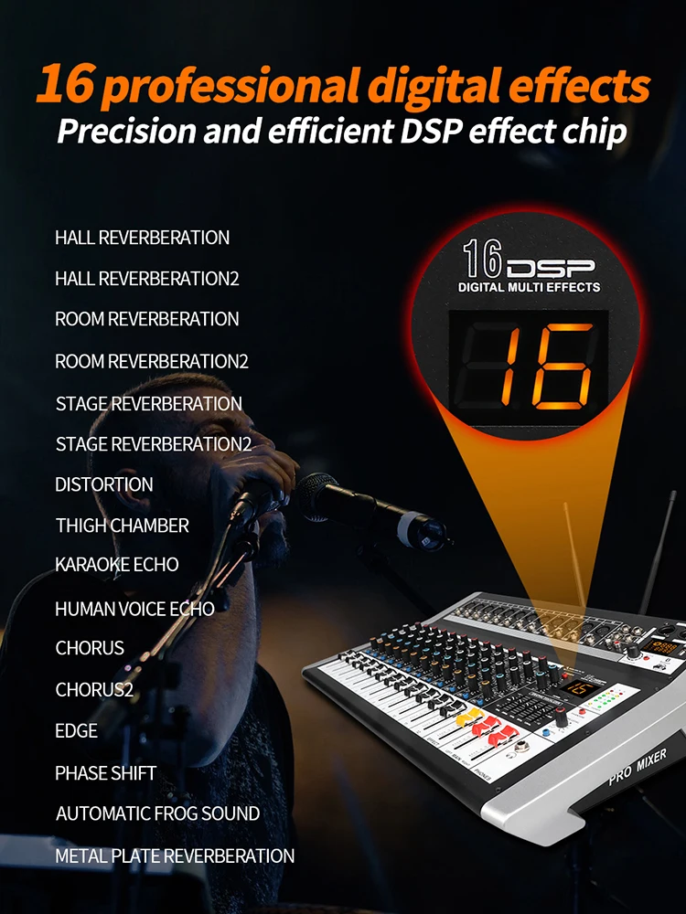 TKL LA12 Professional 12 channel Audio Mixer wireless microphone Digital Sound Mixing Bluetooth 250W*2 Amplifier DJ Mixer 48V
TKL LA12 Professional 12 channel Audio Mixer wireless microphone Digital Sound Mixing Bluetooth 250W*2 Amplifier DJ Mixer 48V