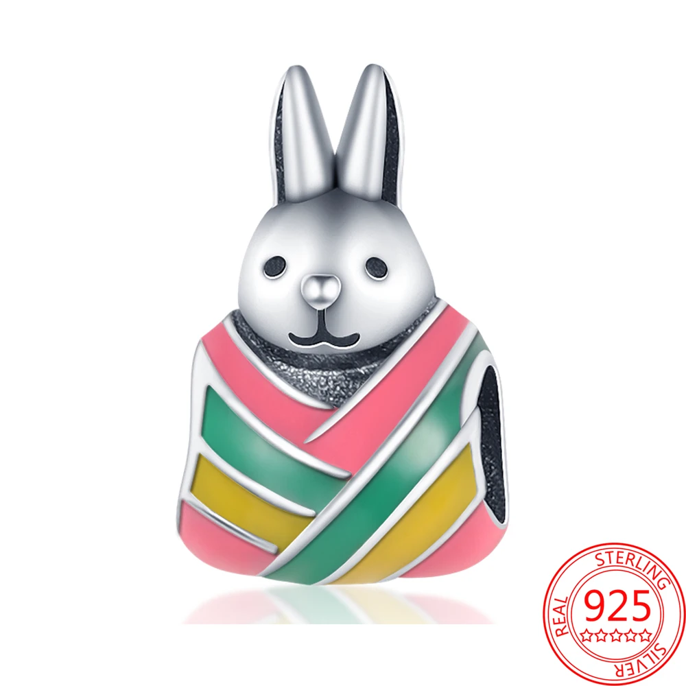 New Authentic 925 Sterling Silver Colorful Rabbit Beads Women Charm Fit Original Pandora Bracelet Bangle Jewelry Gift Pendant
New Authentic 925 Sterling Silver Colorful Rabbit Beads Women Charm Fit Original Pandora Bracelet Bangle Jewelry Gift Pendant