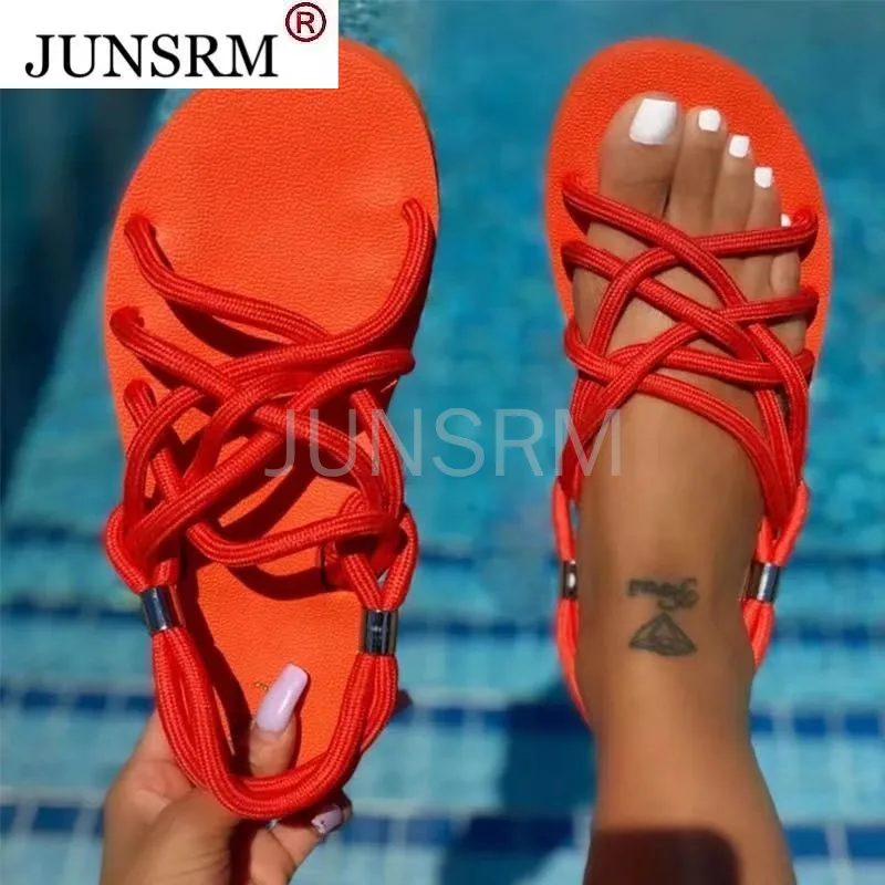 2021 Summer Rope Sandals Shoes Woman Casual Braided with Traditional Creativity Fashion Flats Sandal Women Beach Shoes Sandalias 
2021 Summer Rope Sandals Shoes Woman Casual Braided with Traditional Creativity Fashion Flats Sandal Women Beach Shoes Sandalias