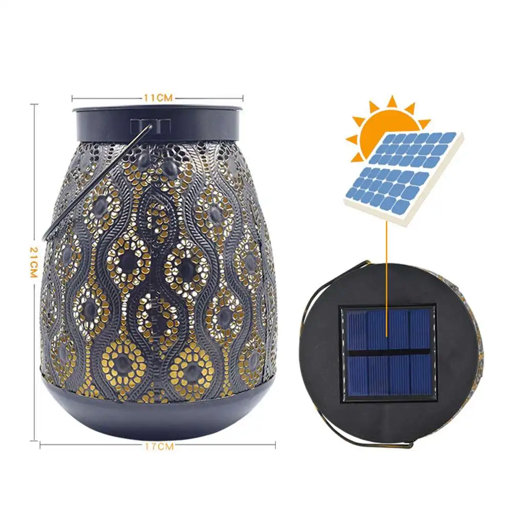 Solar Lantern Light Iron Hollow Waterproof Vintage Outdoor Hanging Lantern
Solar Lantern Light Iron Hollow Waterproof Vintage Outdoor Hanging Lantern