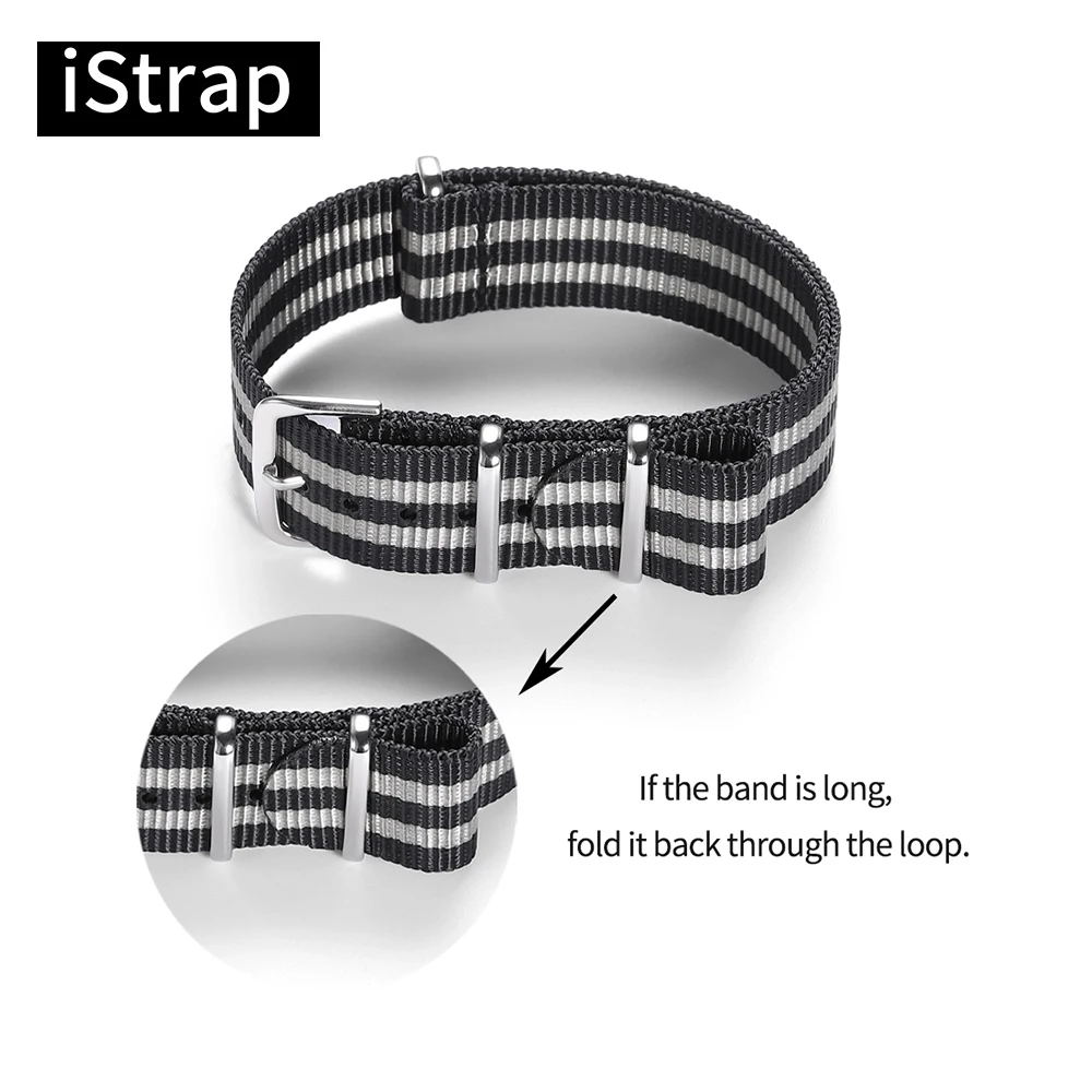 IStrap новый продукт нейлоновые ремешки 18 мм 20 22 нейлоновый ремешок для часов ремень