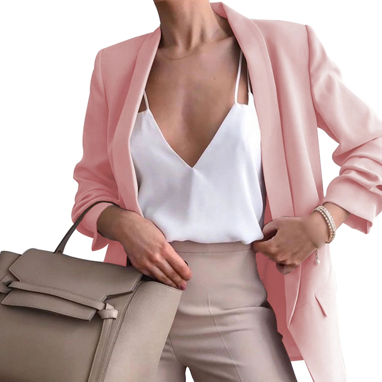 Women Blazers Plus size Hot Women's Cardigan Jacket Fashion Solid Color Slim Lapel Blazers Long Sleeves Office Lady Blazers 
Women Blazers Plus size Hot Women's Cardigan Jacket Fashion Solid Color Slim Lapel Blazers Long Sleeves Office Lady Blazers