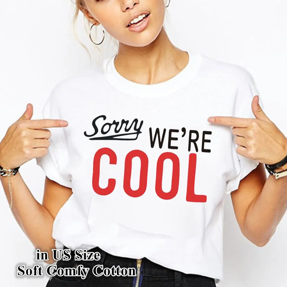 E-T T SHIRT Summer Short SleeveS Women Print Letters "We Are Cool" O Neck Loose O Neck Fashion Tee Shirt Tops
E-T T SHIRT Summer Short SleeveS Women Print Letters "We Are Cool" O Neck Loose O Neck Fashion Tee Shirt Tops