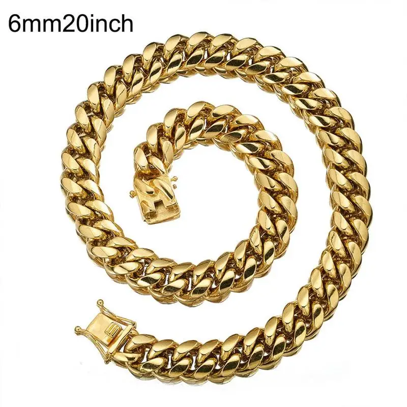 6-18Mm Wide Steel Cuban Miami Chains Necklaces Cz Zircon Lock Gold Heavy Box Rock Big Hip Chain Hop Jewelry For Men F6Z2
6-18Mm Wide Steel Cuban Miami Chains Necklaces Cz Zircon Lock Gold Heavy Box Rock Big Hip Chain Hop Jewelry For Men F6Z2