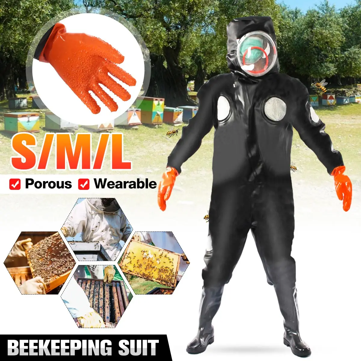 Full Body Anti-bee Beekeeper Suit Coat Beekeeping Tool Siamese Space Suit Protective Clothes With Bees Unisex Beekeep Protective
Full Body Anti-bee Beekeeper Suit Coat Beekeeping Tool Siamese Space Suit Protective Clothes With Bees Unisex Beekeep Protective
