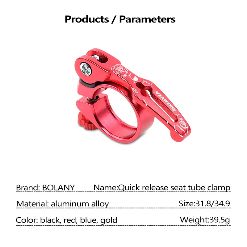 BOLANY 31.8/34.9mm Alloy Road Bicycle Clamp Quick Release Seatpost Clamps Cycling Bike Pipe Clamp Clamp Bicycle Seat Accessories
BOLANY 31.8/34.9mm Alloy Road Bicycle Clamp Quick Release Seatpost Clamps Cycling Bike Pipe Clamp Clamp Bicycle Seat Accessories