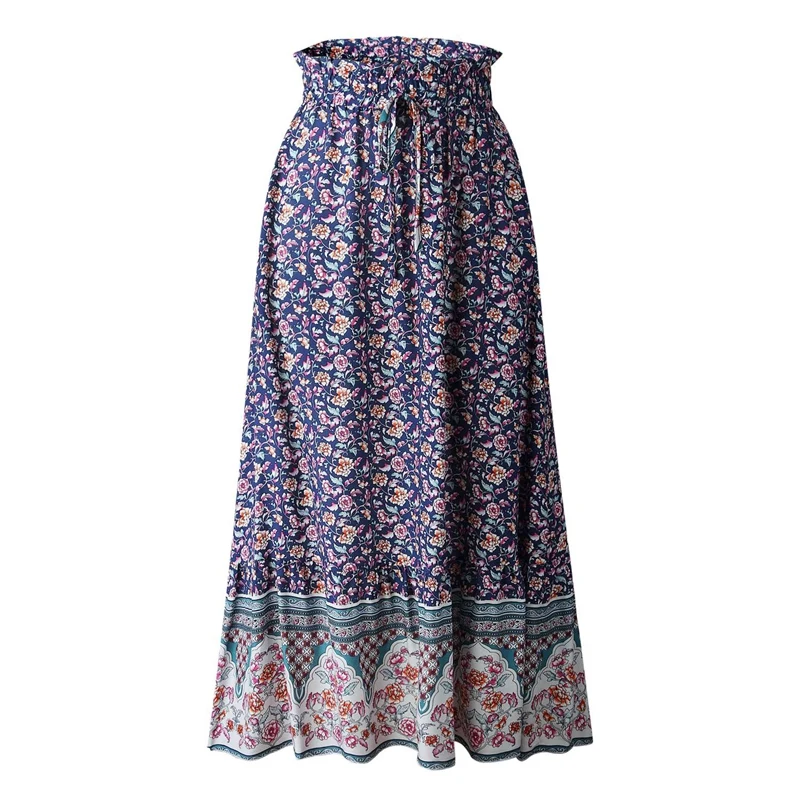 2 Pcs High Waist Long Skirts Boho A-Line Full Skirt Floral Print Drawstring Lace-Up Maxi Clothes L Size, Blue & Apricot
2 Pcs High Waist Long Skirts Boho A-Line Full Skirt Floral Print Drawstring Lace-Up Maxi Clothes L Size, Blue & Apricot